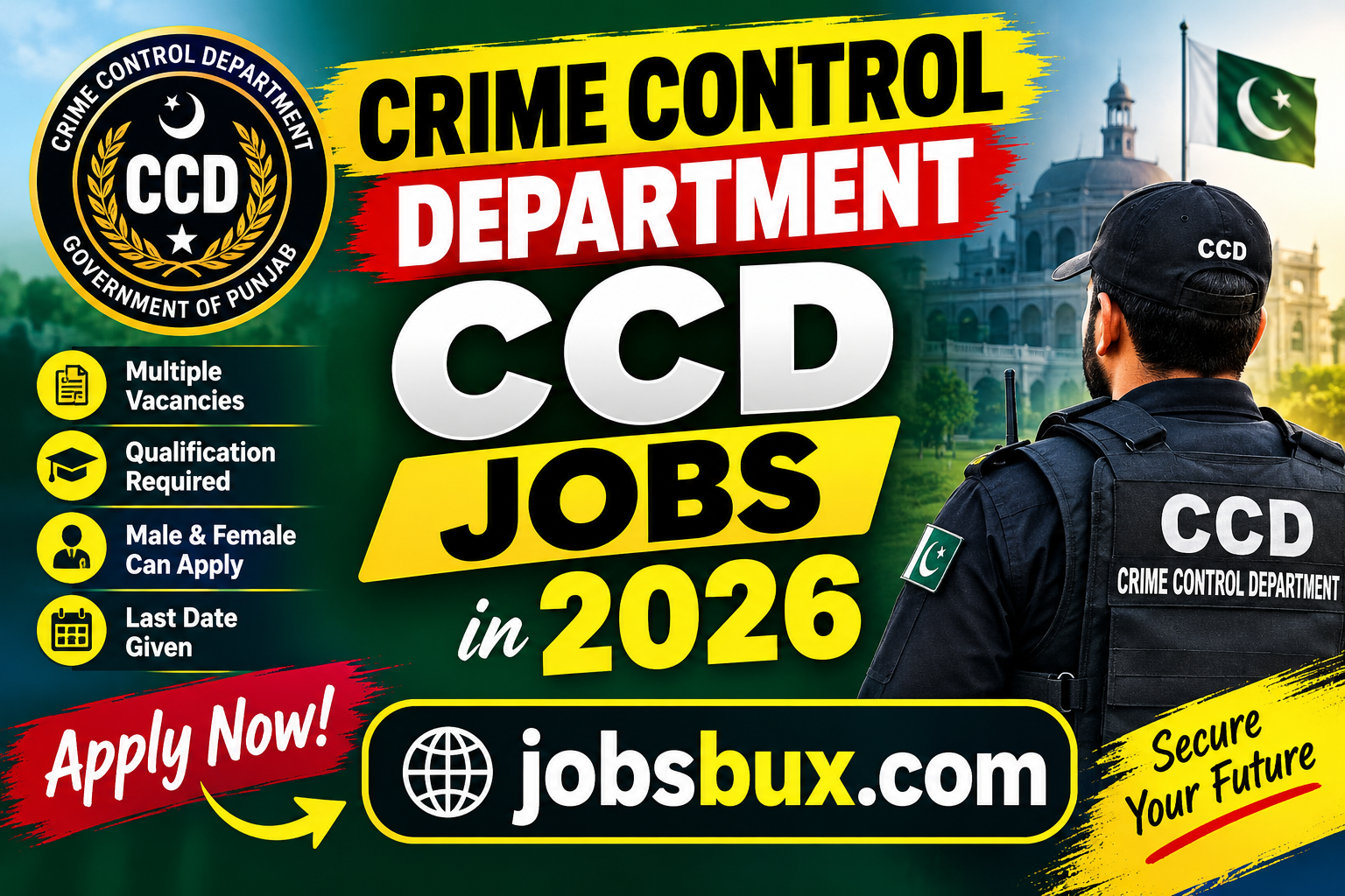 Crime Control Department CCD Jobs in 2026